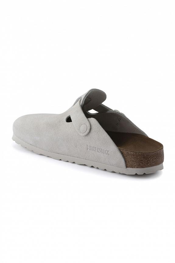 Birkenstock Boston Suede Leather Antique White